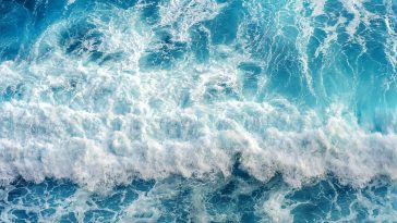 Aerial view of the ocean wave.