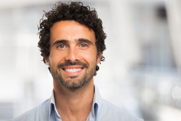 Close-up portrait of a smiling man