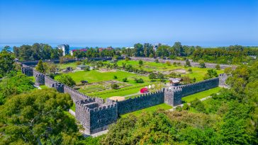 Summer day at Gonio fortress in Adjara region of Georgia.Image