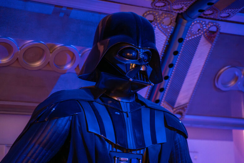 Darth Vader, Star Wars wax statue at the Niagara Falls Movieland Wax Museum. Niagara Falls, Canada - September 20, 2024.