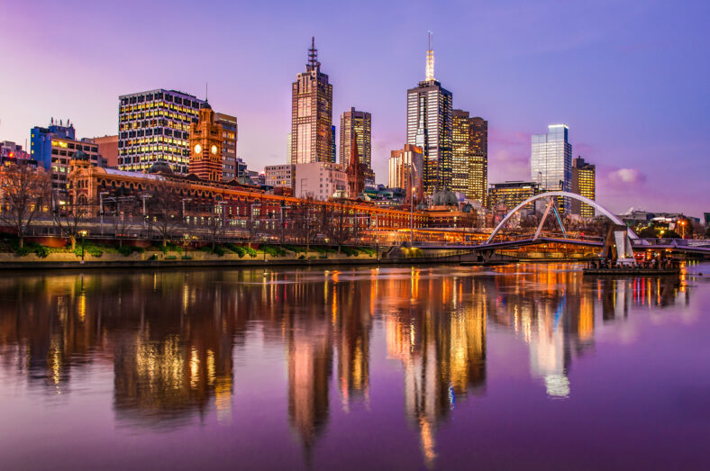 Sunset over Melbourne