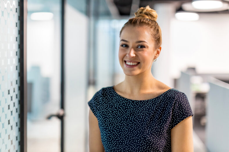 young woman office