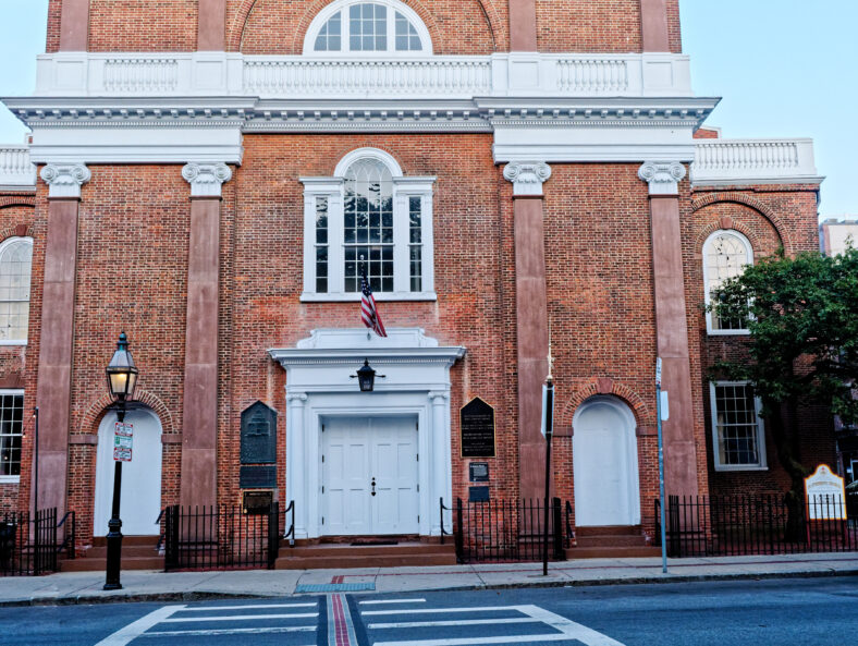 Door to Old North Church in Boston