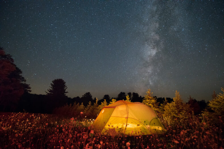 Camping under the stars